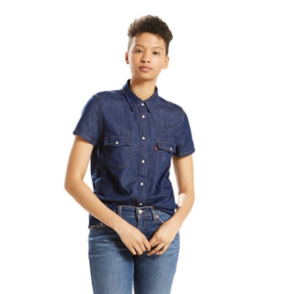 Levi’s Short Sleeve Denim Shirt - Size XL